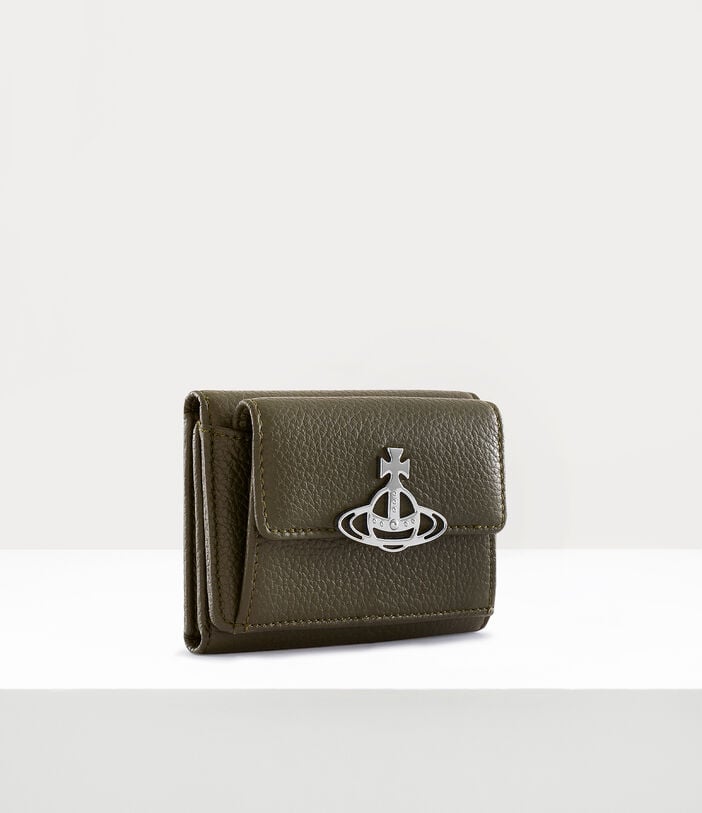 Vivienne Westwood GRAIN LEATHER SMALL FLAP PURSE